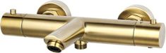 Sanilux Thermostatische Badmengkraan Sanilux Peralta Opbouw Rond Geborsteld Goud