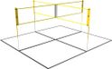 Umbro Sportnet - Spelletjes Set - 168 x 400 CM - 4 Vakken - Volleybalnet - Badminton - Voetvolley - Crossnet - Zwart/Geel