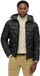 Superdry - Gewatteerde jas met capuchon en golvend patroon - Heren - XXXL - Zwart