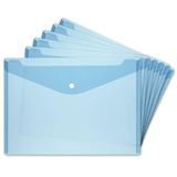 Herlitz 10657948 Documententas A4 met drukknopsluiting, 6 stuks, blauw