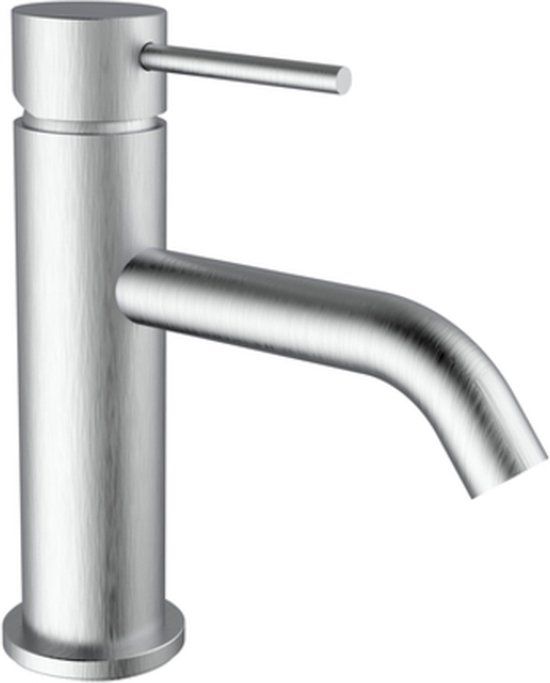 Plieger Napoli Wastafelkraan - Geborsteld Chroom - Cold Start - Modern