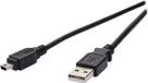 Vivanco VVITUSBMINI07MMK USB-kabel USB 2.0 0,75 m USB A Mini-USB B Zwart