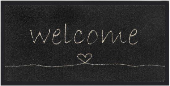 MD-Entree Schoonloopmat Emotion XS Welcome heart 40x80 cm - 8718754875578