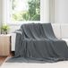 vidaXL Plaid Donkergrijs 220 x 240 cm Fleece