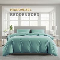 Lavea® Dekbedovertrek Set Microvezel 200x220 + 2 Kussenslopen 80x80 cm – Zacht, Ademend en OEKO-TEX Gecertificeerd – Eucalyptusgroen