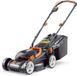 Tondeuse à batterie - Tondeuses professionnelles - Coupe-bordures - Largeur de coupe 34cm - Moteur sans balais puissant - 2 x 4.0Ah Batterie - 40V - Idéal pour jardins jusqu'à 460 m² - 37 x 126.7 x 95 cm - Noir