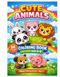 Cute Animals Coloring Book for Kids Ages 4-8