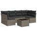 vidaXL 7-delige Loungeset met kussens, polyrattan, grijs