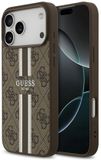 Étui adapté pour Apple iPhone 17 Pro Max - 4G Printed Stripes Hard Case Back Cover - Adapté pour MagSafe - Marron