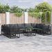Maison Exclusive - Ensemble de jardin 10 pièces, chaises de jardin en aluminium noir