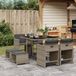 Maison Exclusive - Ensemble de jardin d'extérieur, 9 pièces, avec coussins, gris, en polyrotin