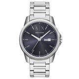Armani Exchange AX1767 Heren Horloge 44mm Zilverkleurig Blauw