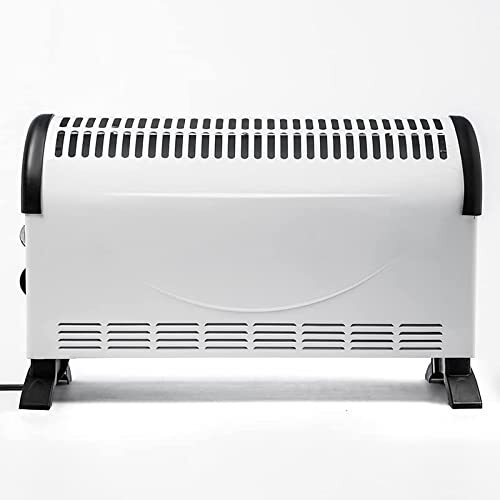 SXCDD Afneembare draagbare convectiekachel 52 x 16 x 33 cm (LxBxH) 1800 W zilvergrijs elegante energiebesparende elektrische kachel zuinige ventilatorkachel groot oppervlak tot 35 m2