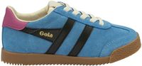 Gola Kindertrainers Elan Blauw/Roze/Bruin/Zwart Synthetisch/Textiel Unisex Kinderen Harde zool Drukknopen Sneakers 37