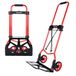 YEAUPE PRO opvouwbare trolley, draagvermogen 50 kg, in hoogte verstelbaar, wordt geleverd met twee elastische koorden en schuimrubberen handgrepen - rood - enkelwielig