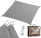 Merkloos Relaxdays Schaduwdoek - 5x5 m - Vierkant - UV-bescherming - Antraciet