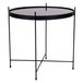 Nest of Nora Nora Nest of Nora Salontafel Nido - rond Ø48 x H48 cm - Glas en staal - Zwart