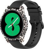 Strap-it PC Case – Geschikt voor Samsung Galaxy Watch 4 40mm – Full Protect – Brown Leopard