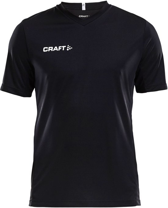 Craft Squad Jersey Solid SS Shirt Heren Sportshirt - Maat XXL - Mannen - zwart/wit