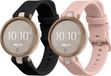 kwmobile 2x horlogebandjes geschikt voor Garmin Lily Sport bandje - Smartwatch bandjes van TPU - Activity tracker horloge band in zwart / oudroze