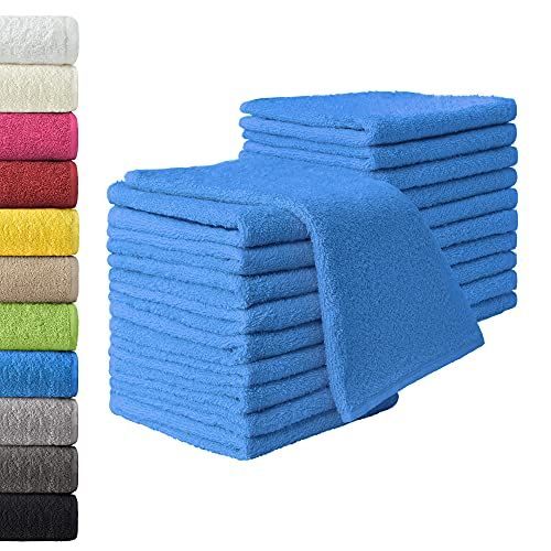 NatureMark Gastendoekjes - 20 stuks - Koningsblauw - 30 x 50 cm - 100% Katoen