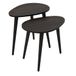 Hanah Home Elegante nesttafel set (2 stuks), antraciet, 50 x 48 x 33 & 50 x 52 x 33, 100% massief hout, stijlvol en functioneel voor moderne woonruimtes