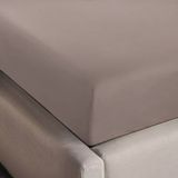 NOUS Kids katoenen hoeslaken ledikant 120x60 cm - taupe