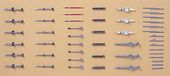 Hasegawa Aircraft Weapons: V US Missiles/Launcher-set 1-72