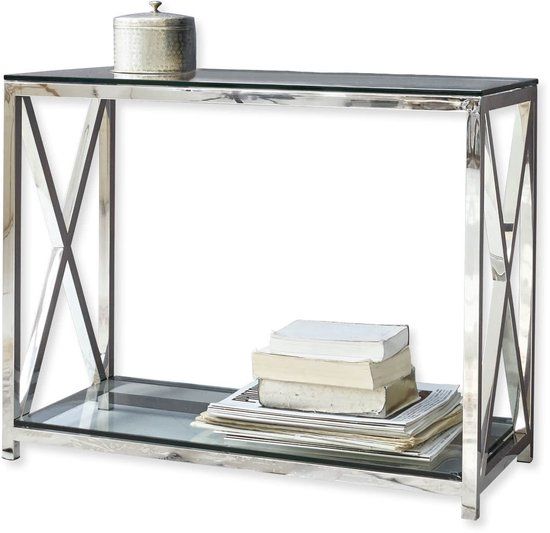 LOBERON Sidetable Dartford zilverkleurig/helder