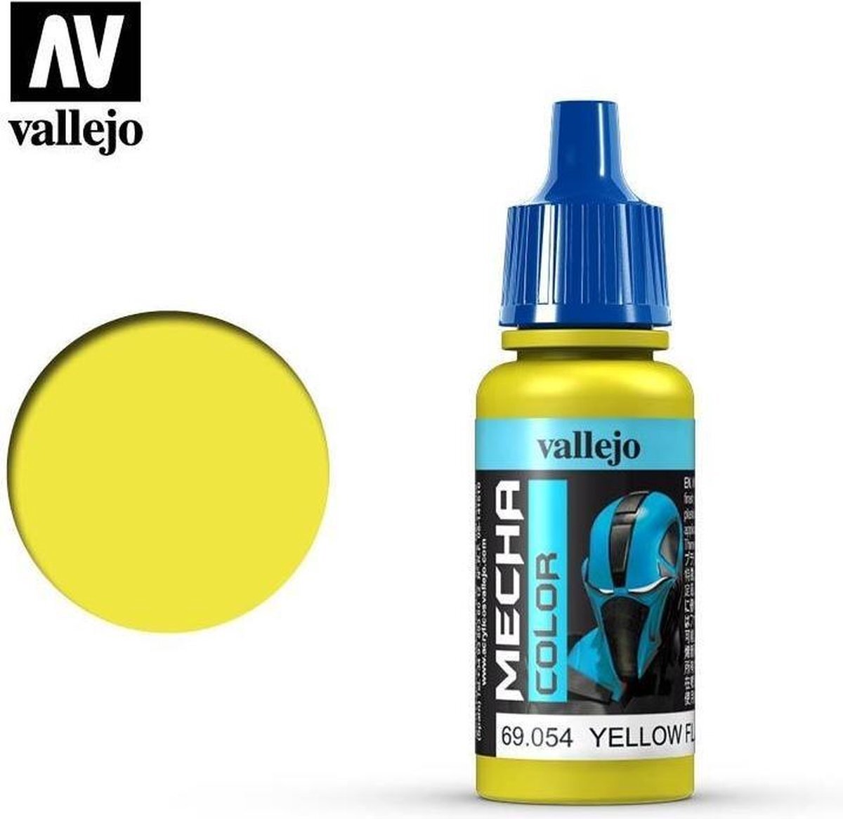 Vallejo GUNDAM Verf - MECHA Kleurnummer 69054 - Yellow Fluorescent multi color