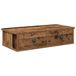 vidaXL Wandschap met lades 60x28x15 cm bewerkt hout oud houtkleurig