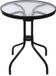 Viking Choice Tuintafel rond - 60cm - gehard glas, staal - zwart
