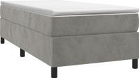 vidaXL Boxspringbedframe, lichtgrijs, 90x190 cm, fluweel