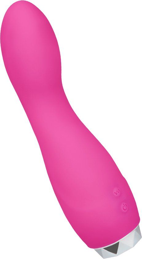EIS G-spot vibrator van siliconen, 15,5 cm, waterdicht, roze/zilver