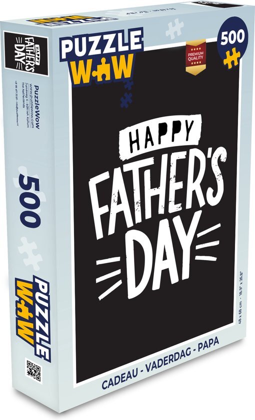 MuchoWow Puzzel Spreuken - Happy Father's Day - Quotes - Vader - Legpuzzel - Puzzel 500 stukjes