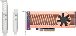 QNAP QM2-2P-384A - PCIe 3.0 naar 2x M.2 SSD Adapter - Voor NAS