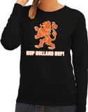 Bellatio Decorations Shoppartners Bv Nederland supporter sweater Hup Holland Hup zwart voor dames - landen kleding S