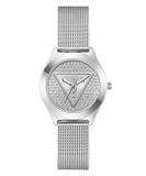 Guess Glitz Plaque GW0835L1 Horloge - Staal - Zilverkleurig - Ø 34 mm