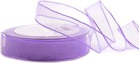 Ruban mousseline - Lilas - Lavande - Ruban - Transparent - Organza avec bords indéformables - Qualité - Mariage