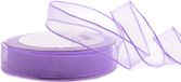 Ruban mousseline - Lilas - Lavande - Ruban - Transparent - Organza avec bords indéformables - Qualité - Mariage