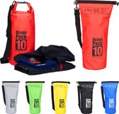 Relaxdays Ocean Pack Waterdichte tas, 10 liter, rood