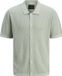 JACK&JONES JPRBLAARTO KNIT POLO SS LN Heren L Katoen Aqua Gray