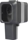 Sygonix SY-6670746 1-voudig Stopcontact (opbouw) Afsluitbaar, Zwenkbare stopcontacttop IP55 Grijs