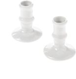 Danilovo Set van 2 puntige kaarsenhouders voor dunne kaarsen – Handgemaakte keramische kaarsenhouder – Stevige puntige kaarsenhouder – Kaarsenhouder voor smalle kaarsen – Woonkamerdecoratie van Danilovo (Classic White)