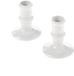 Danilovo Set van 2 puntige kaarsenhouders voor dunne kaarsen – Handgemaakte keramische kaarsenhouder – Stevige puntige kaarsenhouder – Kaarsenhouder voor smalle kaarsen – Woonkamerdecoratie van Danilovo (Classic White)