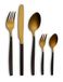 Echtwerk Positano Due-Gold/Black Edition, 20-delig, voor 4 personen, 18/10 gematteerd, roestvrij staal, hoogwaardige bestekset, voor eettafel, tafeldecoratie voor bruiloften en feestelijke tafels