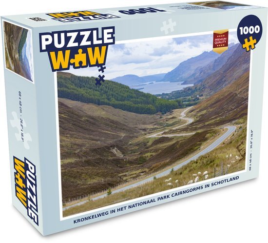 MuchoWow Puzzel Kronkelweg in het Nationaal park Cairngorms in Schotland - Legpuzzel - Puzzel 1000 stukjes volwassenen