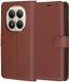 Techsuit Hoesje geschikt voor Xiaomi Redmi Note 15 Pro Plus / Xiaomi Poco M8 Pro - Leather Folio Book Wallet Case - Bruin