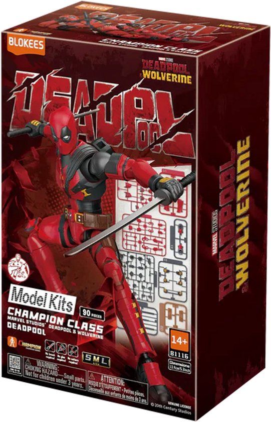 Blokees 81116 Deadpool - Marvel Heroes Deadpool & Wolverine - Champion Class modelbouwpakket