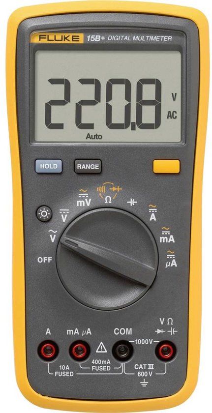 Fluke 15B+/EUR Multimeter Digitaal CAT III 600 V